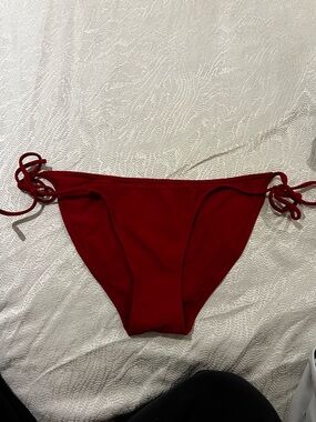 Medium Bamba Swim Red Tie-Side Swim Bottoms - Women